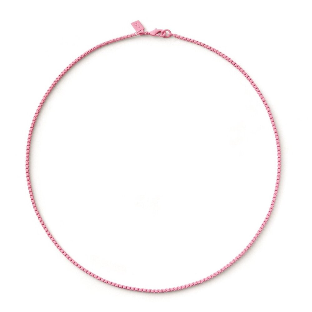 Crystal Haze Plastalina chain necklace - Candy Pink